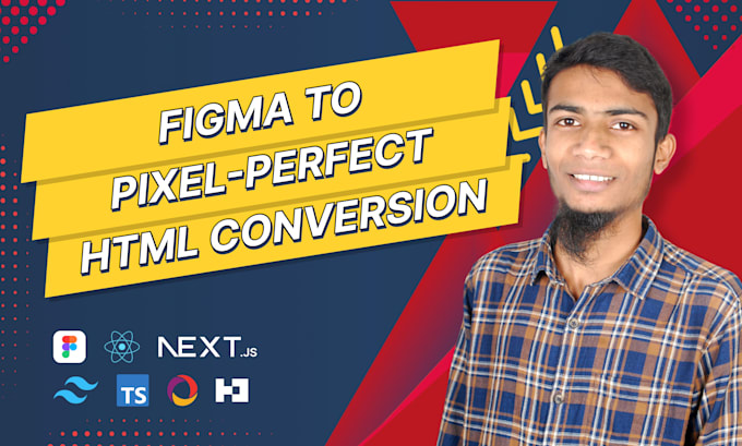 convert figma to html with react, next js, and tailwind