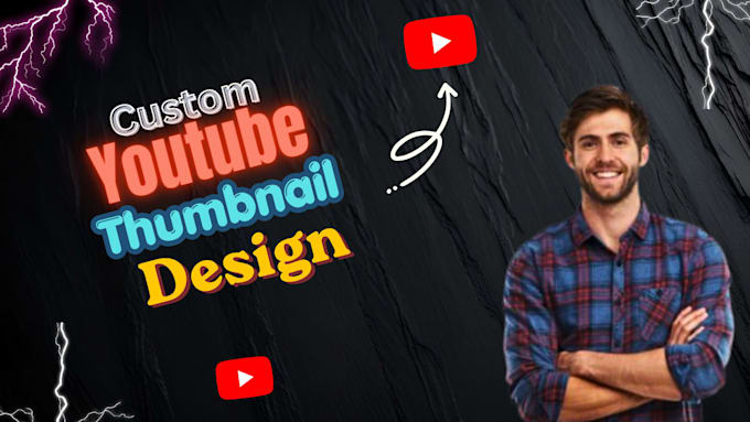 create attractive youtube or facebook thumbnail for you