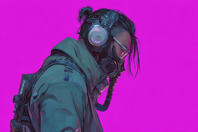 design cyberpunk character, original character design