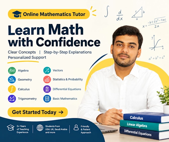be your calculus math tutor, university math tutor