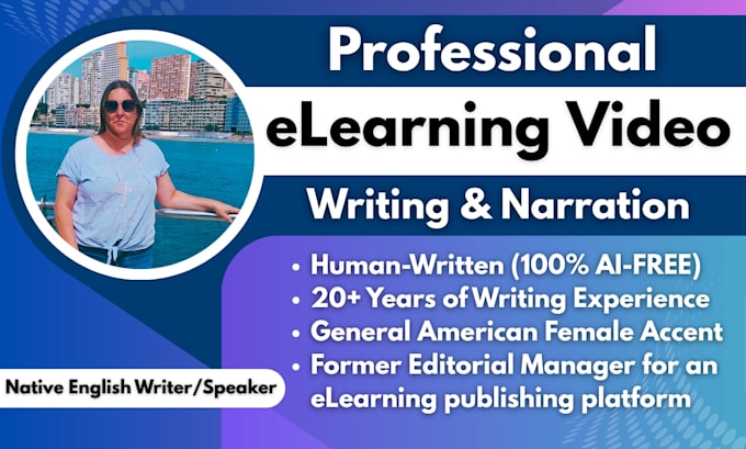 write and voiceover your elearning course video