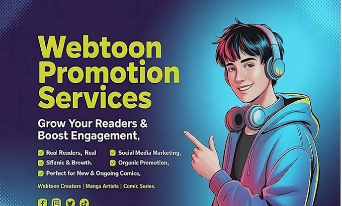 do webtoon promotion, tapas comic promotion or webnovel across platforms