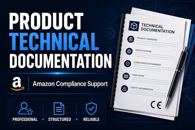 draft prepare product technical documentation for amazon compliance