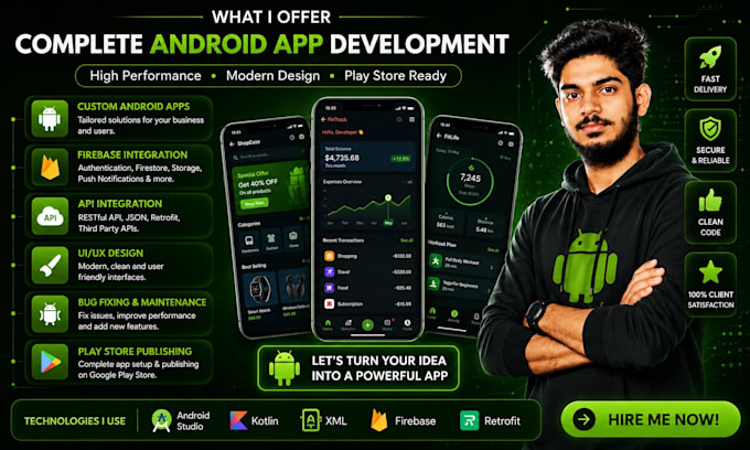 develop a professional android app using kotlin