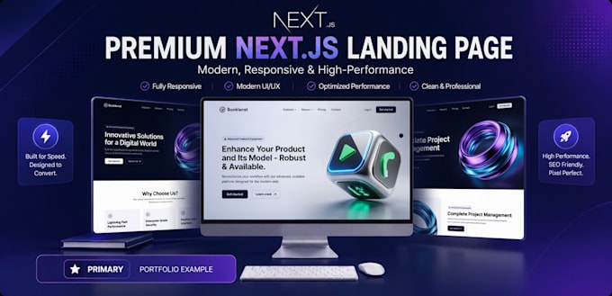 design and develop responsive next js landing page