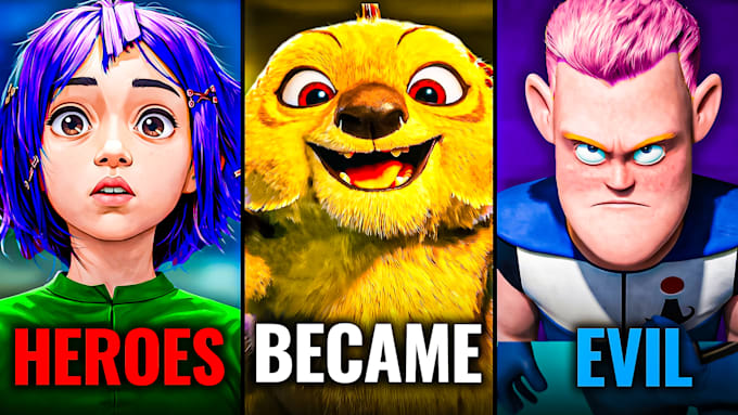 design cartoon movie recap and animation youtube thumbnail