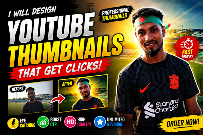 design attractive youtube thumbnails