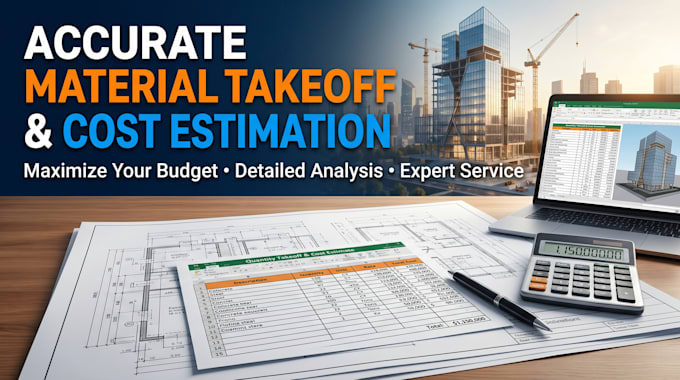 do accurate material takeoff, quantity surveying and construction cost estimate