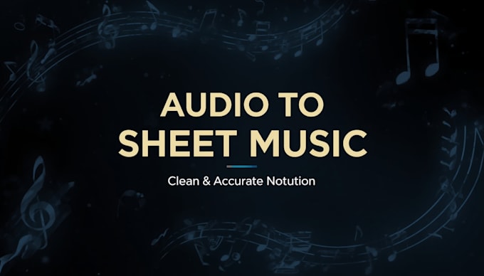 transcribe audio into clean professional sheet music notation