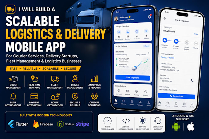 build a scalable logistics and delivery mobile app