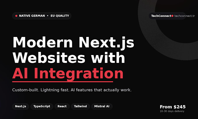 build your nextjs website with custom ai features