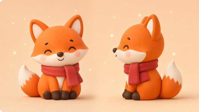 create a cute 3d character or mascot for your brand or game