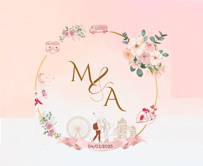 do wedding logo, wedding monogram, invitation, initials or signature design