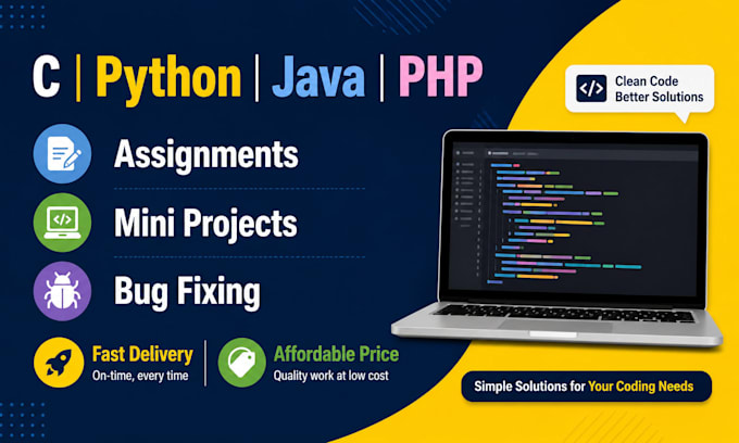 write c python java and PHP programs