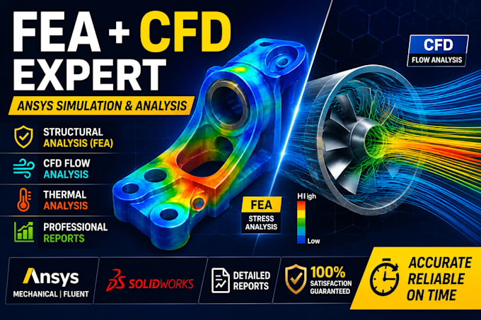 do fea and cfd analysis reports using ansys and solidworks