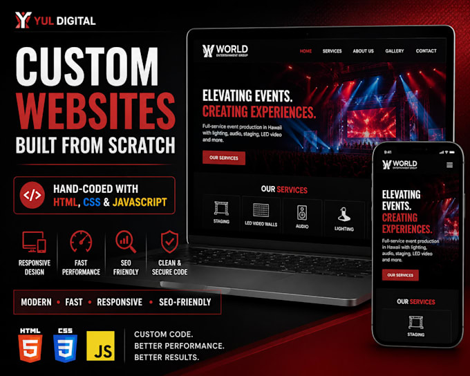 build a custom responsive website