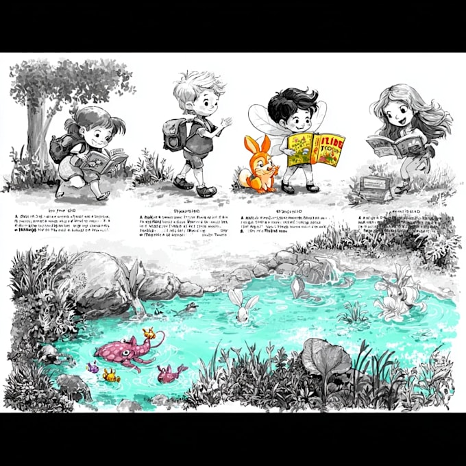 draw professional childrens book illustration