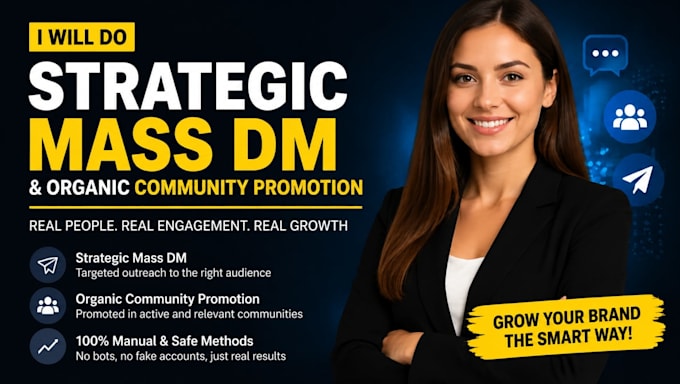do strategic mass dm and organic community promotion