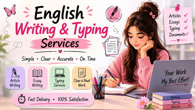 do english writing and typing work