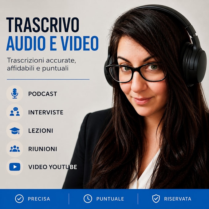 trascrizione da audio o video a testo