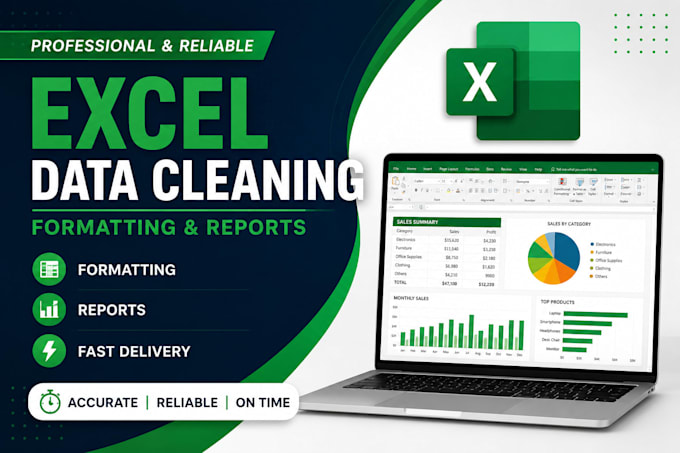 do excel data cleaning, formatting and reports