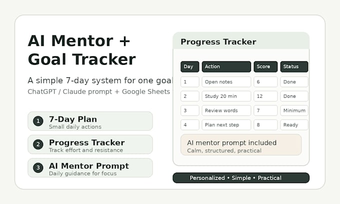create a personal ai mentor and progress tracker