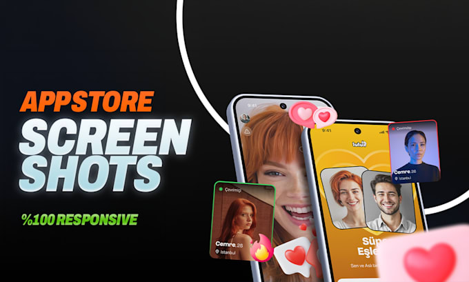 design modern app store screenshots and mobile app visuals