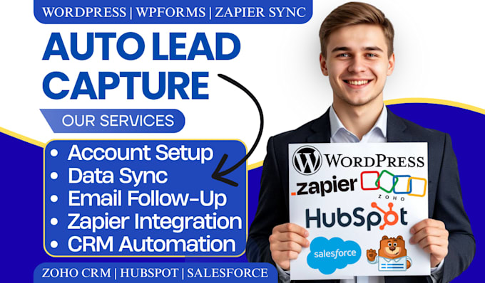 integrate wordpress wpforms zoho form hubspot crm salesforce zapier automation