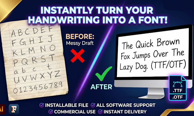 convert your handwriting into a custom font ttf or otf