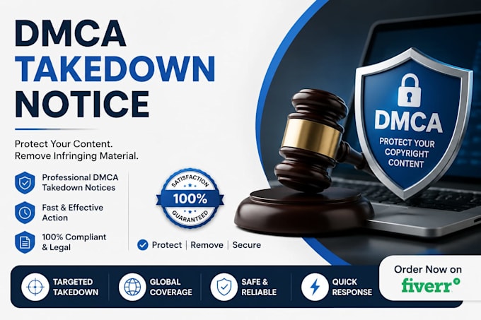 send dmca notices for copyright infringement removal