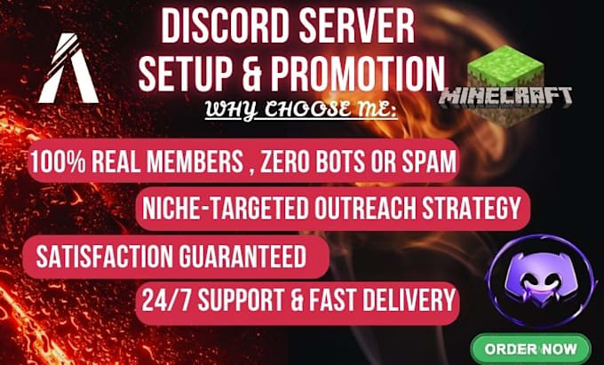 do minecraft server promotion, discord server promotio, minecraft server setup