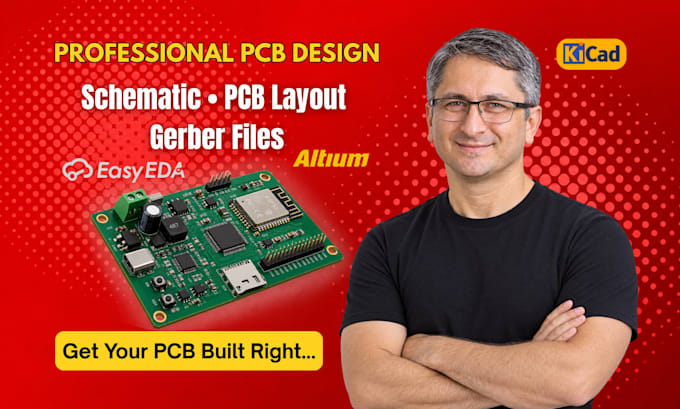design professional pcb layout, schematic, and gerber files