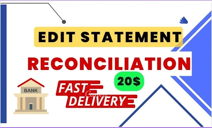 reconcile bank statement PDF to editable format