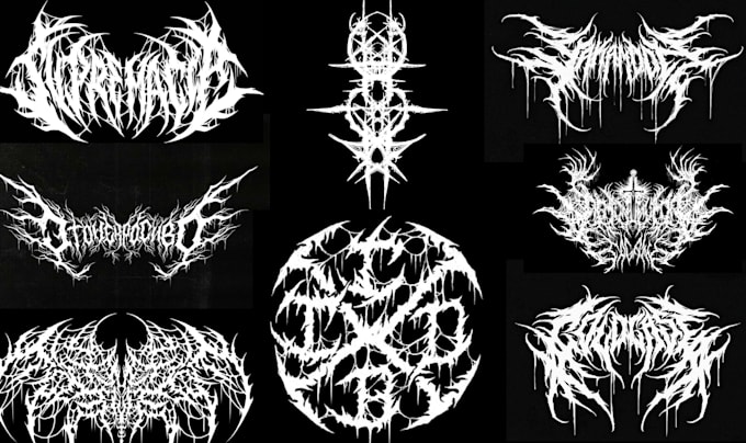 draw a death metal logo for your brand