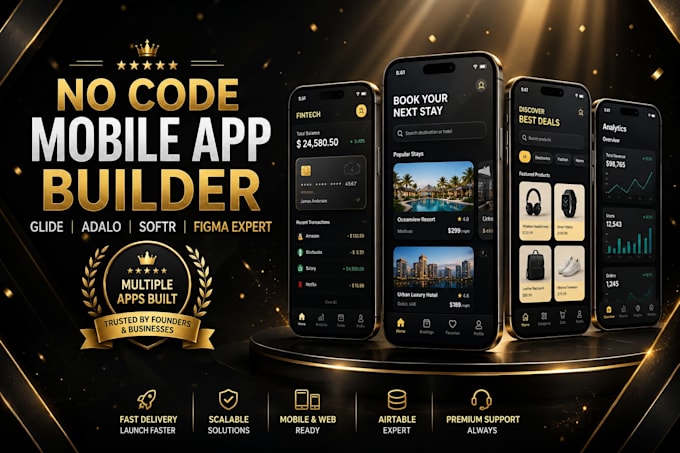 build mvp mobile app using adalo glide softr airtable flutterflow