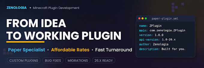 develop your custom minecraft plugins
