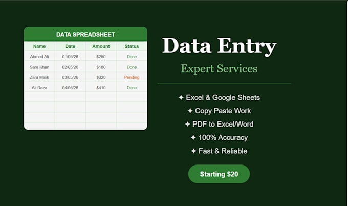 do fast and accurate data entry and ms word typing