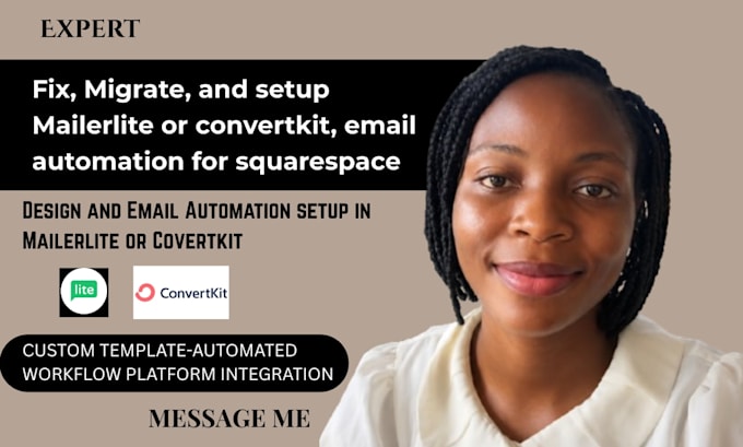 fix, migrate, and setup mailerlite or converkit email automation for squarespace