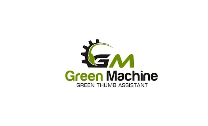 make super illustration logo for green machine hydroponics