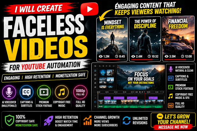 create professional youtube automation videos