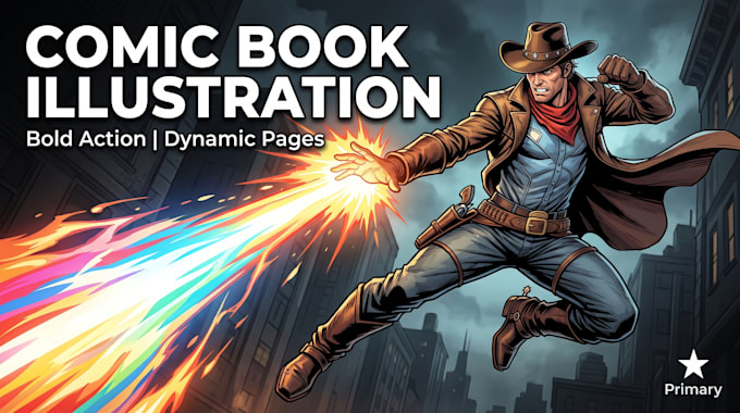 draw comic book illustration and graphic novel page