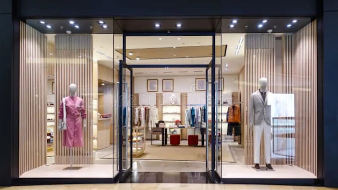 create 3d shop front, 3d shop rendering, retail shop interior design