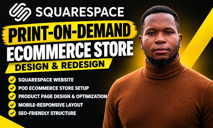 design redesign squarespace website print on demand ecommerce website pod store