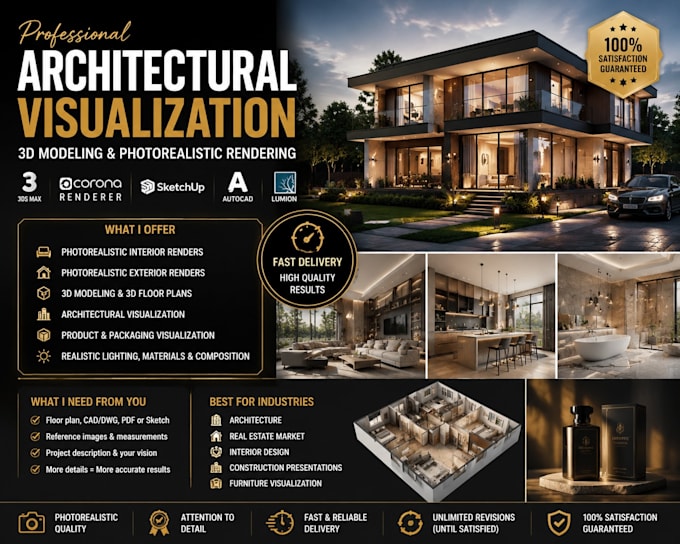 realistic architectural visualizations and 3d model