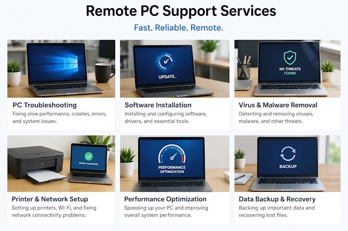 provide expert windows PC troubleshooting and optimization support remotely