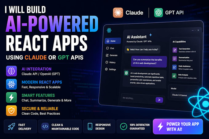 build ai powered react apps using claude or gpt apis