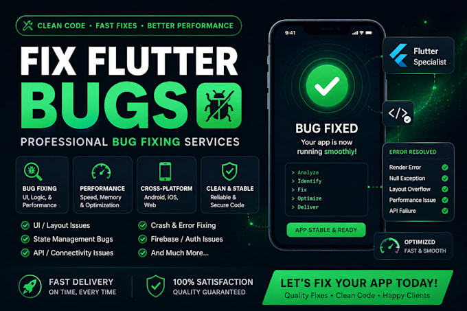 fix android and ios bugs in flutter app