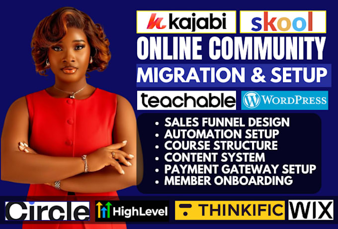 migrate skool kajabi membership website, circle community course migration setup