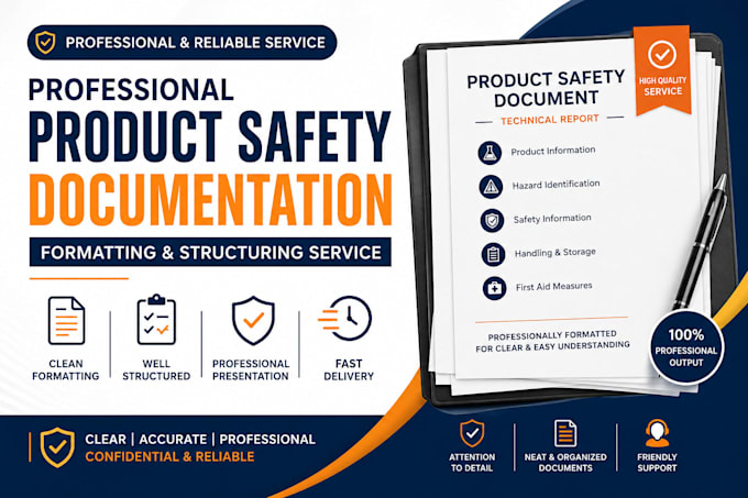 format and structure product safety documents for clear and professional use