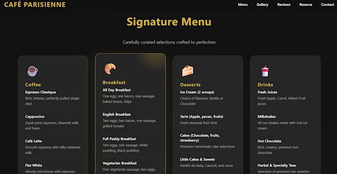create a responsive full stack web application